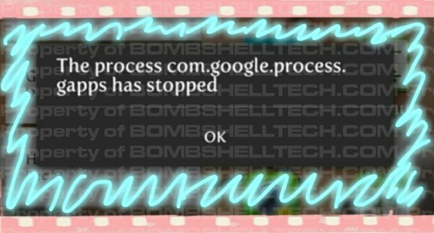 unfortunately, the process com.google.process.gapps has stopped